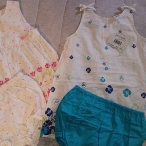 OshKosh B'gosh White and Blue Kids Matching Set